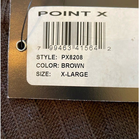 POINT•X MENS XL CREW-NECK Sweater Colors shades of Browns NEW NEVER WORN - Picture 12 of 15